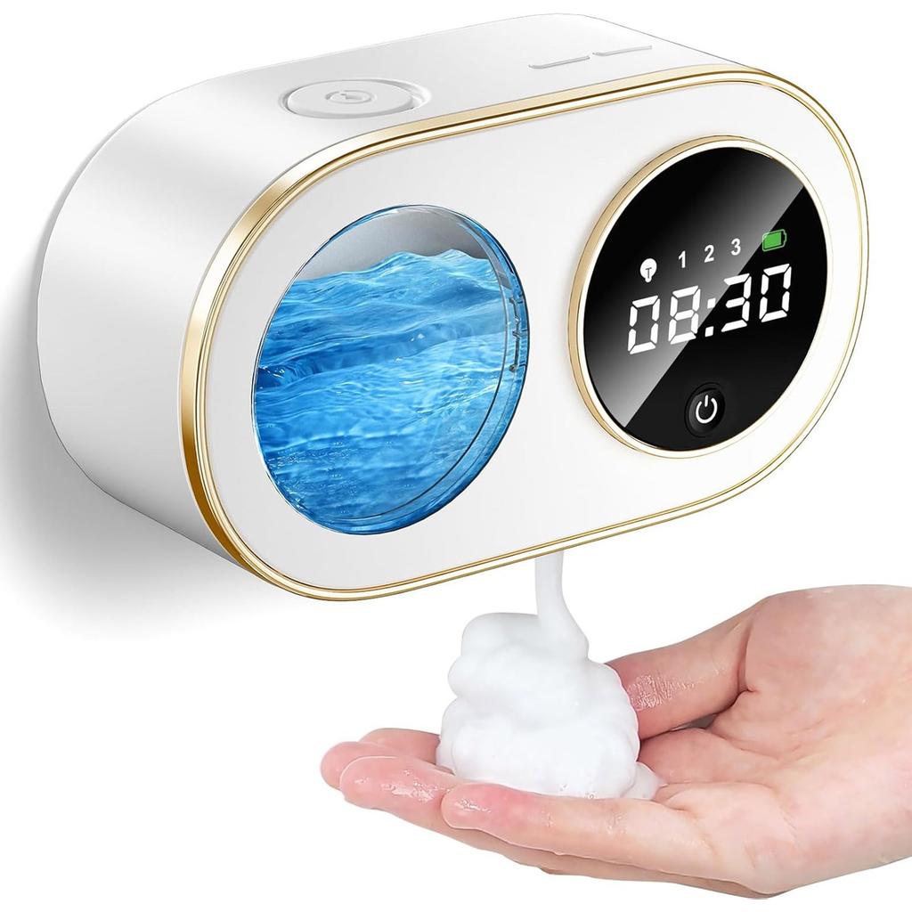 Automatic Soap Dispenser Touchless Foaming Hand Cleaner Wall Mount Rechargeable Device Perfect for Bathroom and Kitchen