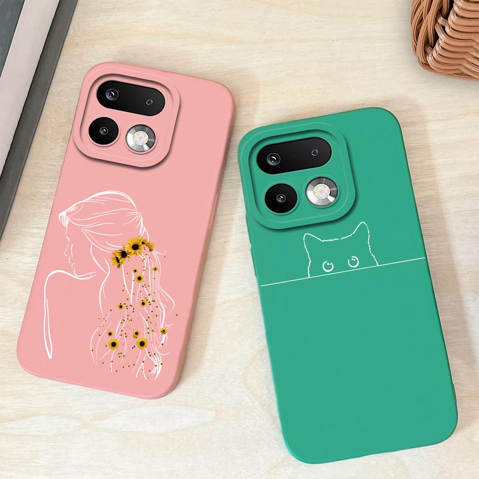 Für Realme 16 Pro Plus Hülle Minimalistische Herzen Hohe Qualität Flüssigsilikon Vollschutz Handyhülle Für Realme16 Pro+ Fundas