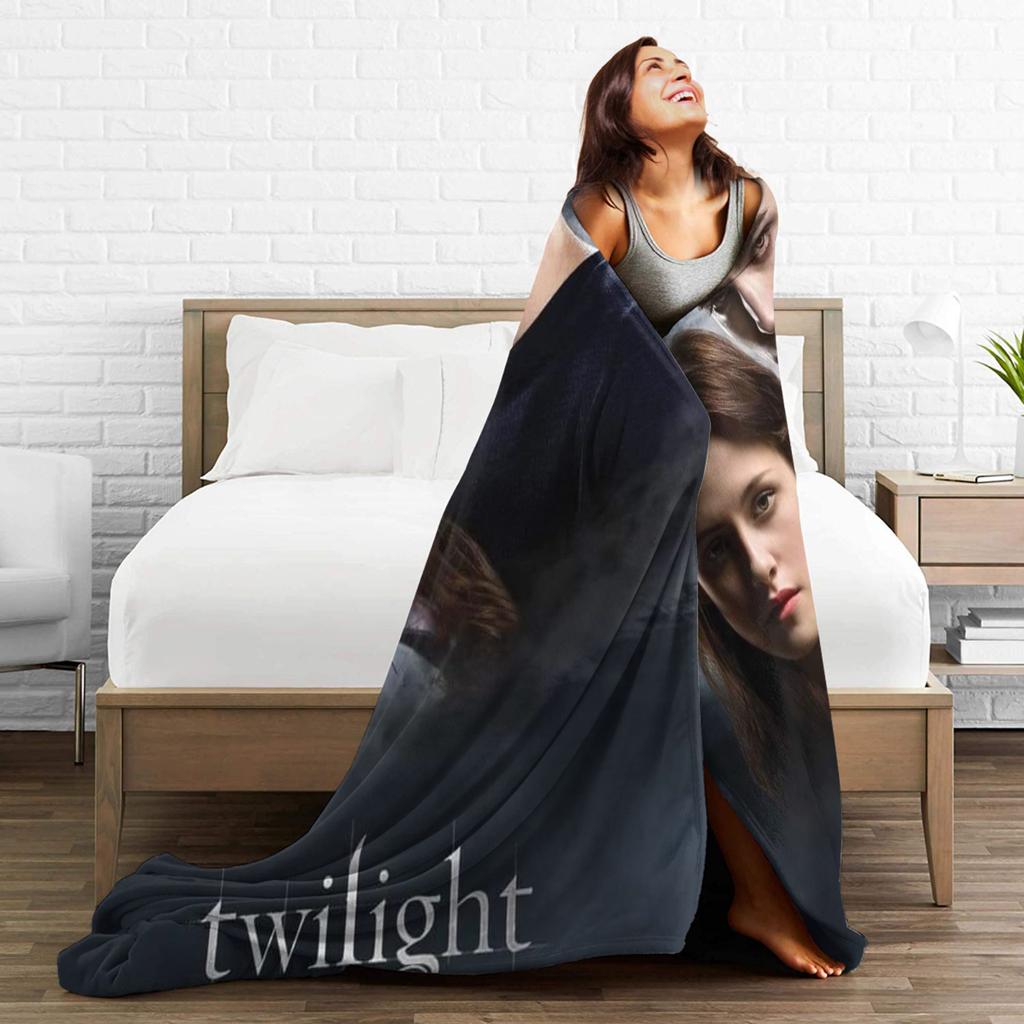 The Twilight Edward Bella Soft Warm Blanket Travel Plush Throw Blanket Aesthetic Couch Chair Flannel Bedspread Sofa Bed Cover