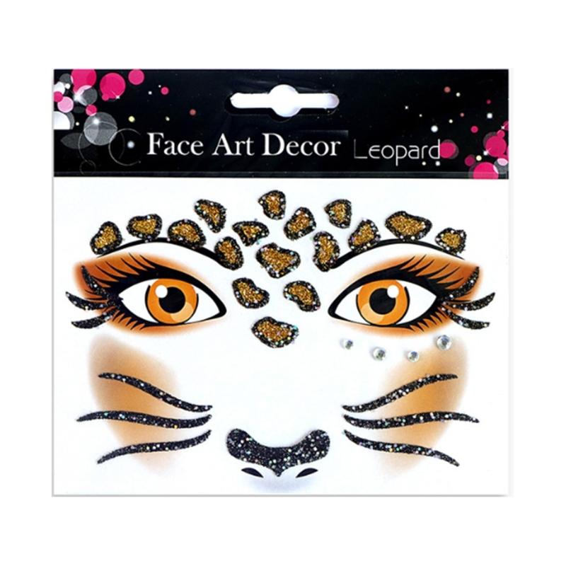 Blingbling Temporary Makeup Stickers Crystal Glittered Stickers Festival Holiday Costumes Blingbling Face Jewels Animal