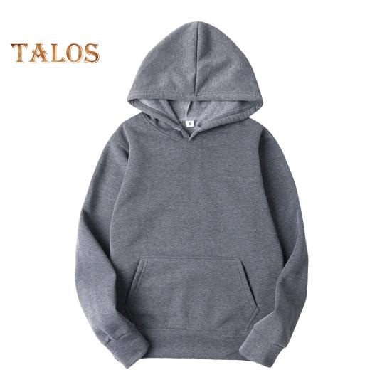 

Unisex Hoodie with Big Front Pocket Drawstring Solid Color Loose Hooded Top Long Sleeves Casual Sport Daily Hoodie S темно-сірий