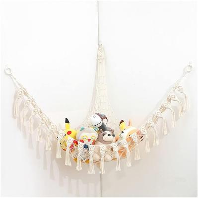 Hanging Plush Toy Storage Hammock for Neat and Cute Storage - Wall-Mounted Toy Storage for Kids' Rooms
