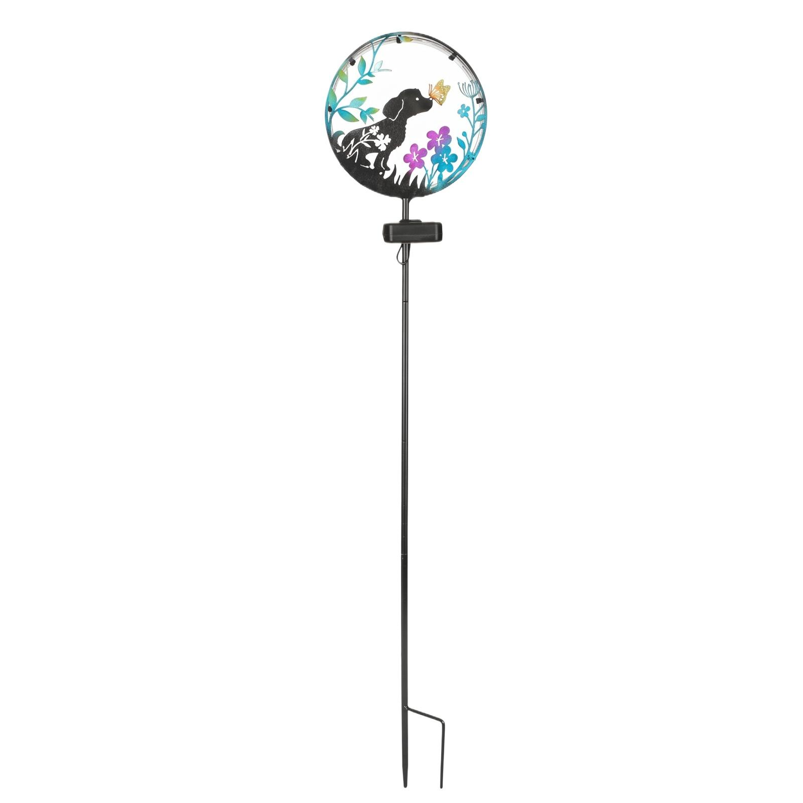 

Solar Powered Garden Stake Light with Decorative Animal and Plant Design Metal Frame for Outdoor Yard Pathway Lawn Lighting one size
