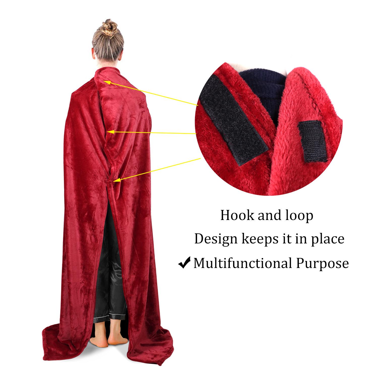 

Носимое многофункциональное фланелевое одеяло для телевизора с большим карманом 170x200 cm