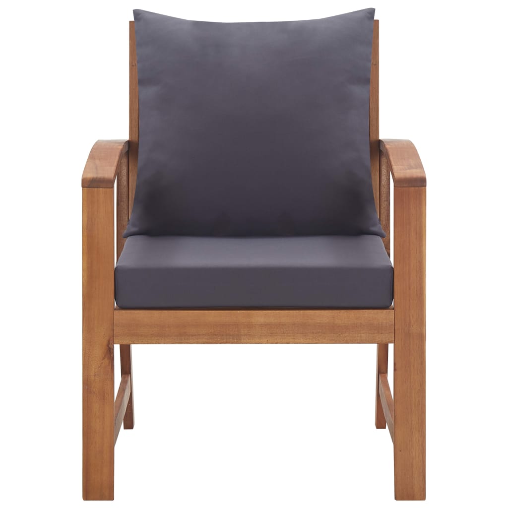 Garden Lounge Set with Cushions 4 Piece Solid Acacia Wood