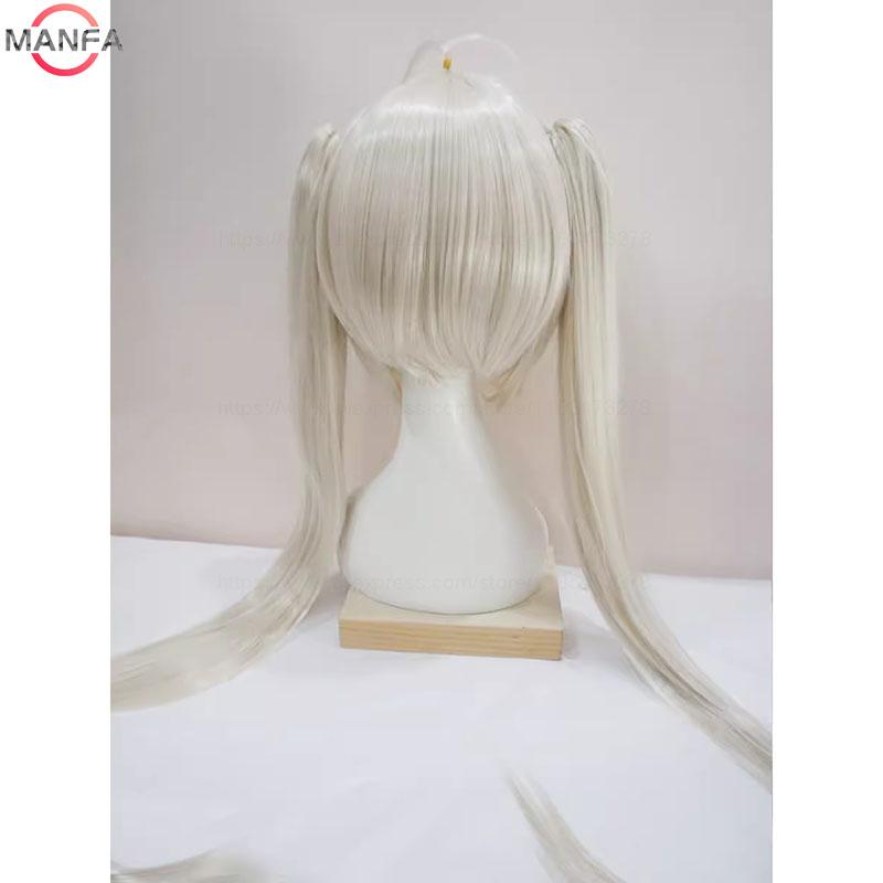 Parrucca Cosplay Anime Kasugano Sora Lunga 100cm Liscia con due codini a clip Capelli Resistenti al Calore Parrucche+ cuffia per parrucca