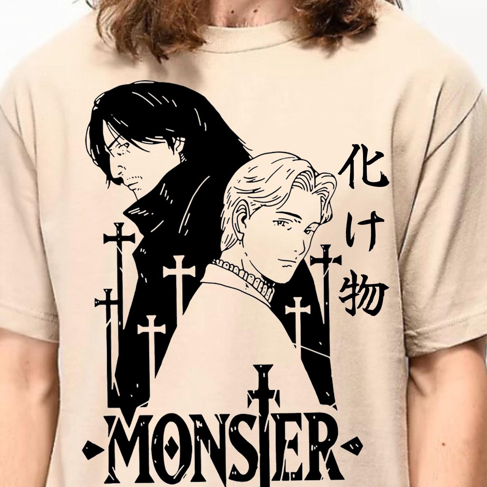 Monster Johan Liebert Kenzo Tenma Anime Unisex Shirt: Vintage Anime GIFT Shirt, Monster Retro Mystery 90s Manga Tee, Nameless Monster Tshirt 3XL