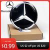 Car Sticker Black Border and Silver Border Decoration for Mercedes Benz W205 C E ML GL GLA CLA 2013-2016 Car Front Grilled Star