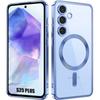Case for Samsung Galaxy S25 Plus (S25+) with Magnetic Ring - Blue - BOOLING®