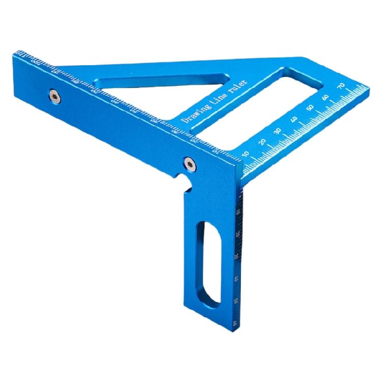 Herramienta de Medición de Escuadra Triangular de Aleación de Aluminio de Alta Precisión para Carpintería Profesional y Constructores en Diversas Aplicaciones