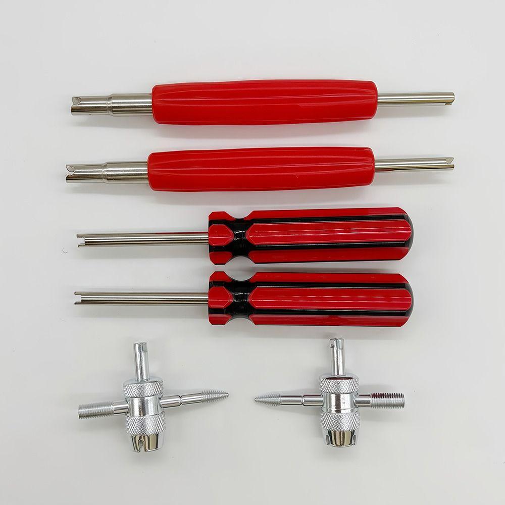 

6Pcs Multi Function Valve Core Remover Tool For Cars Trucks Motorcycles Bicycles Set A