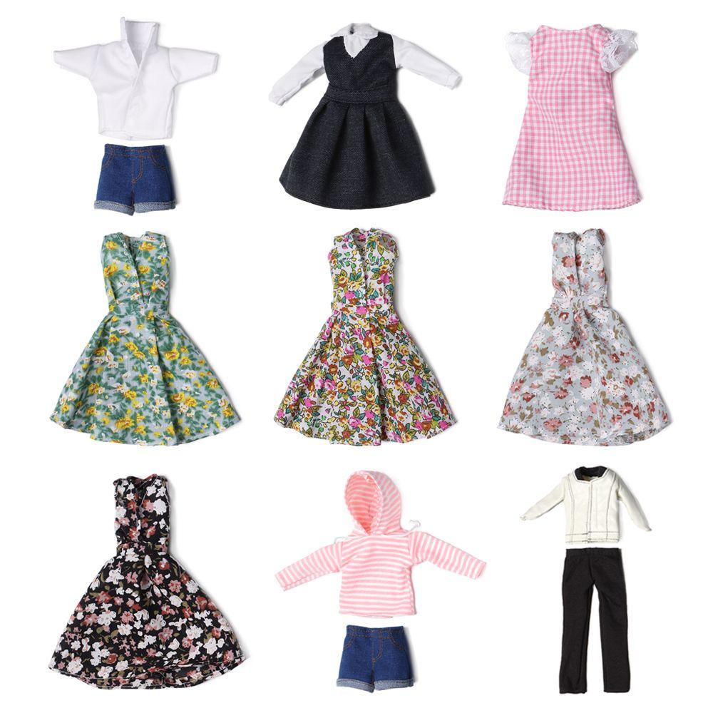 Mehrere Stile Handgefertigte Puppe Mini-T-Shirts Röcke Marineblau Stil Kleidung Für 1/6 BJD Puppe Freizeitkleidung Kleider DIY Geschenk Puppenzubehör
