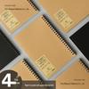 Retro Kraft Paper Spiral Notebook with Grid and Blank Pages