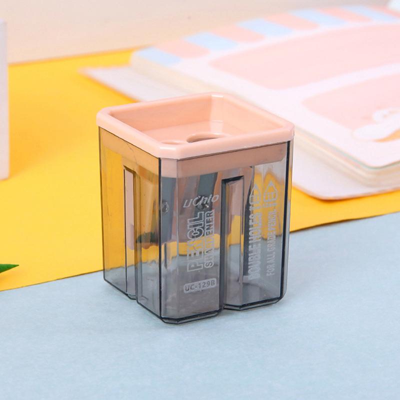 Pencil Sharpener Small Cute Cartoon Two Hole Sharpener Pencil Kawaii Stationery