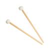 1 pár plstěných palic na bicí paličky s dřevěnou rukojetí pro bicí nástroje bílé