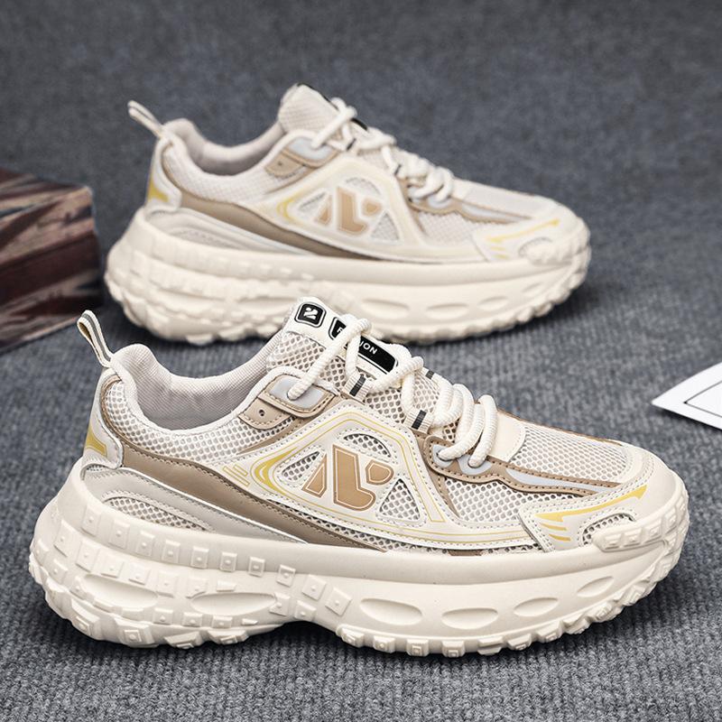 Summer Trend Personalized Tire Sole Men S Shoes Mesh Breathable Comfortable Thick Sole Heightening Men S Dad Shoes 39