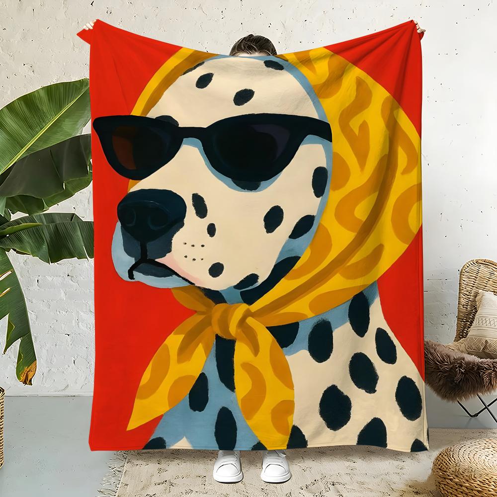 Art D-art dog Throw  Flannel Throw Blanket,Bed Home Office Nap Blanket Travel,Camping,Picnic Blanket Soft Decor 75x90cm