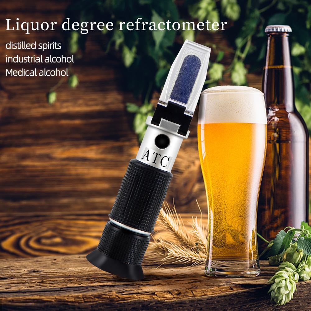 Brix 0~32% /58%- 90%  alcohol 0-80% Refractometer Sugar & Alcohol Meter Measurement Tool Honey Sugar Bees Water Test Flowmeter