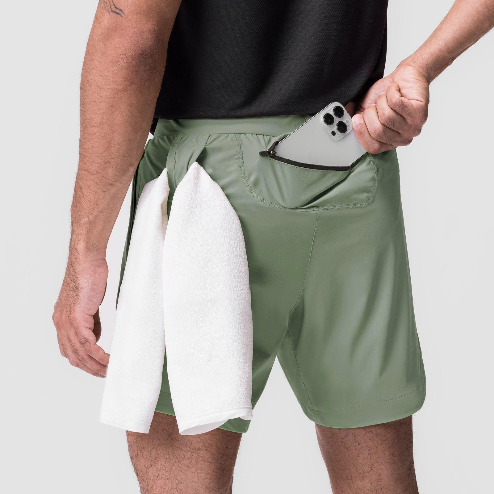 

Men’s Quick-Dry Double-Layer Running Shorts – Breathable Casual Five-Point Fitness Pants M кавовий