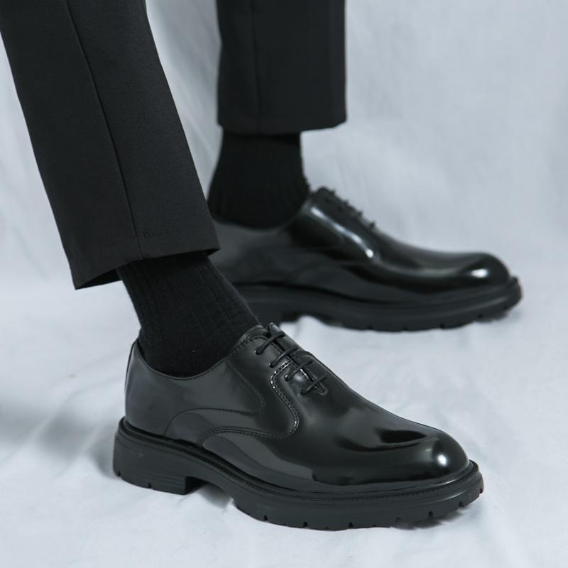 Fashion Fashion Brand Smooth Surface Oxford Shoes Business Formal Leather Shoes Men 2025 Spring Low-heel Wedding Pointed Office Shoes