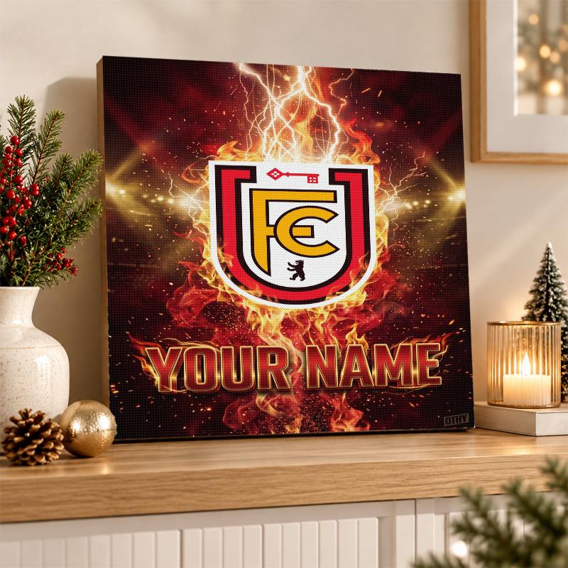 Union Berlin FC Custom Name Text 5D Diamond Painting Kit DIY Full Drill Diamond Art Decoration