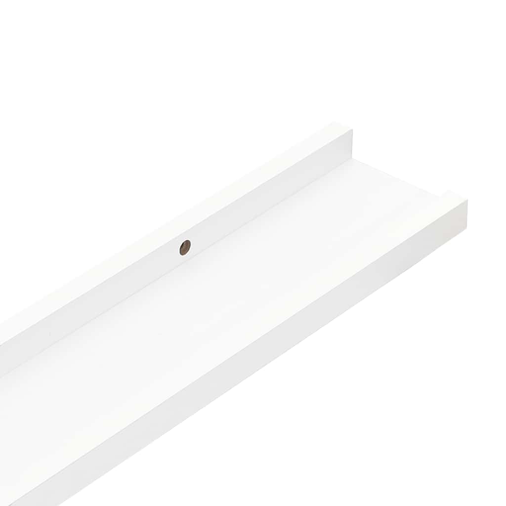 Picture Ledges 2 Pcs White 40 X 9 X 3 Cm MDF