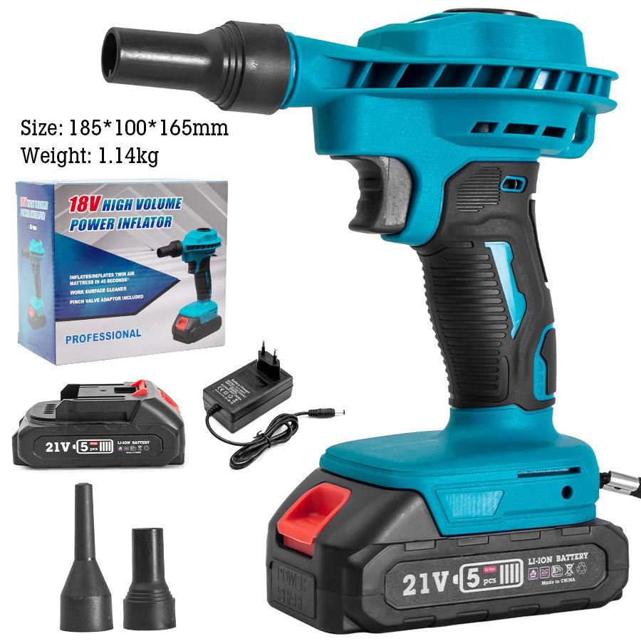 High-Power Rechargeable Mini Lithium Battery Hair Dryer and Industrial Leaf Blower Duster