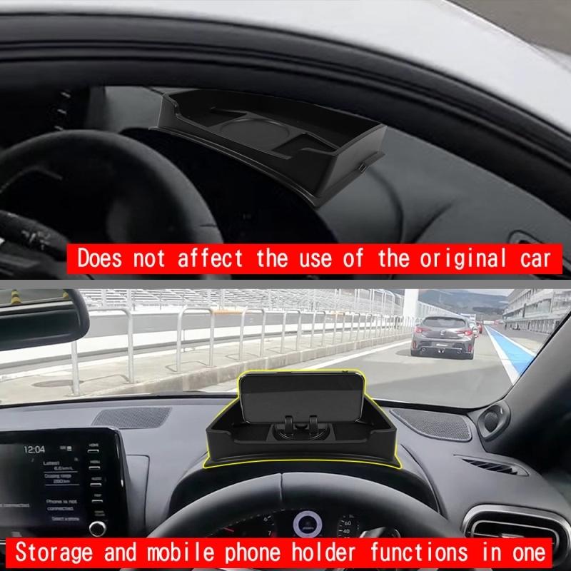 For Toyota yaris 2024 2025 ABS plastic front dashboard trument panel Item storage box phone holder cover Interior Accessories
