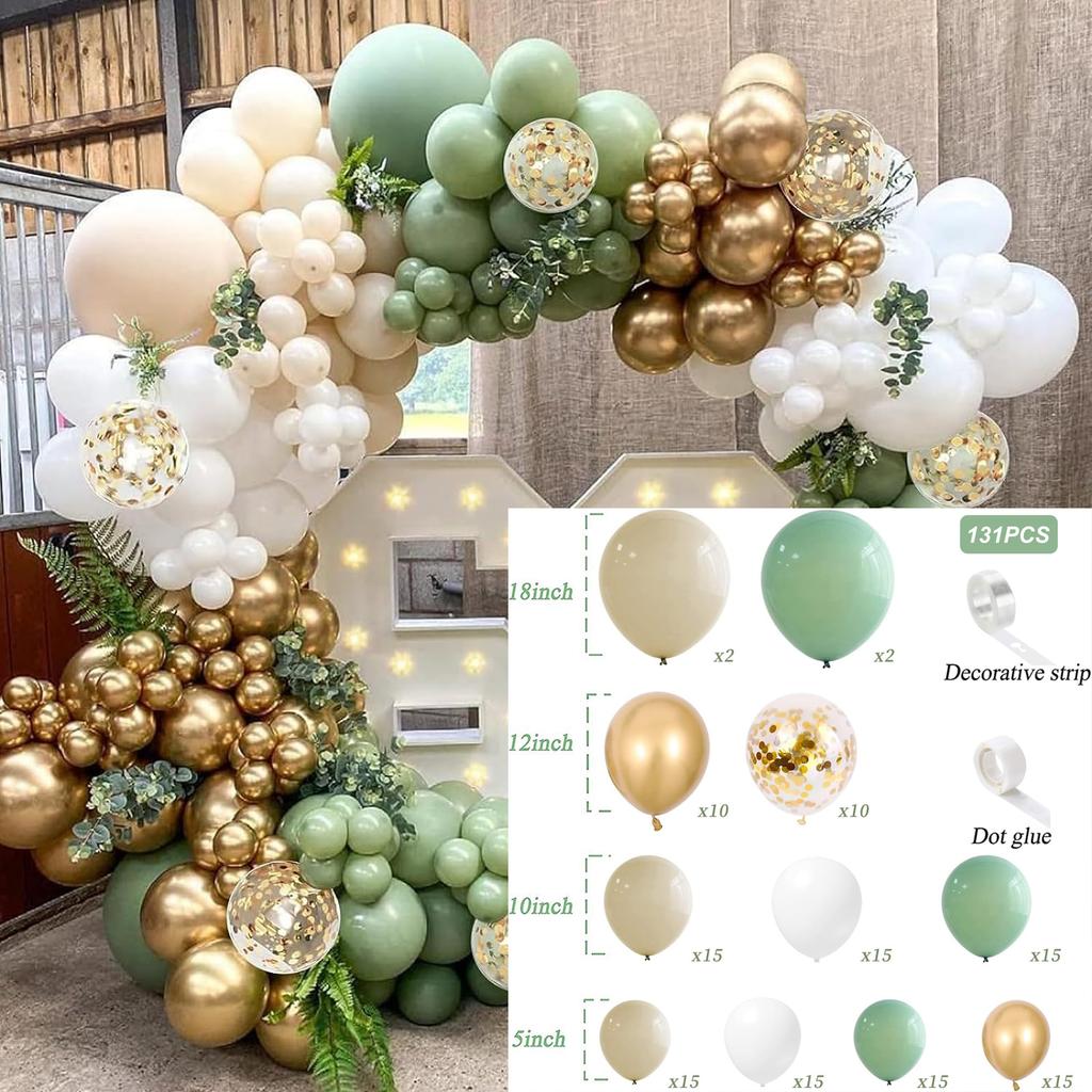 121PCS Multi-color Latex Balloon Set Suitable for Birthday Parties, Weddings, Valentine's Day Party Decoration