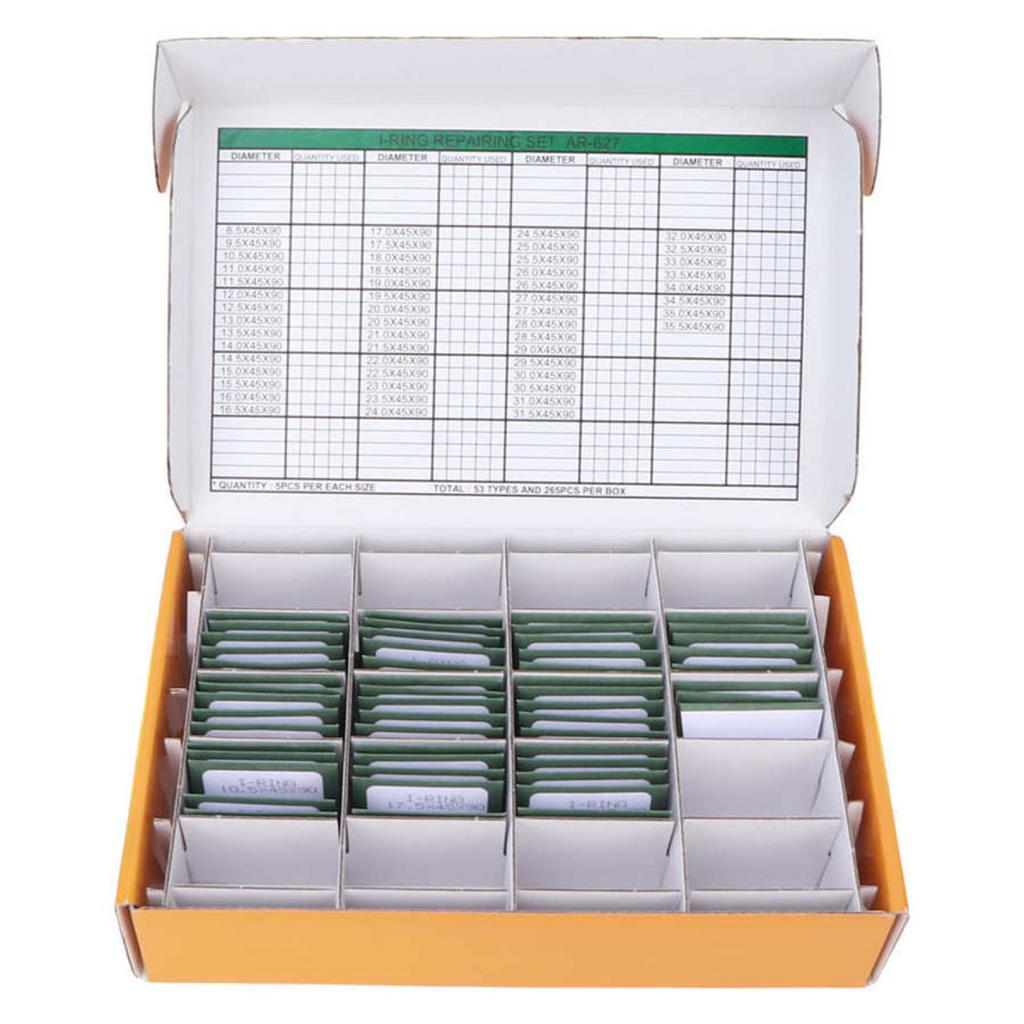 265pcs Waterproof Watch O Ring DIY Gasket Washers Assortment for Watchmaker Waterproof O Ring Replacement