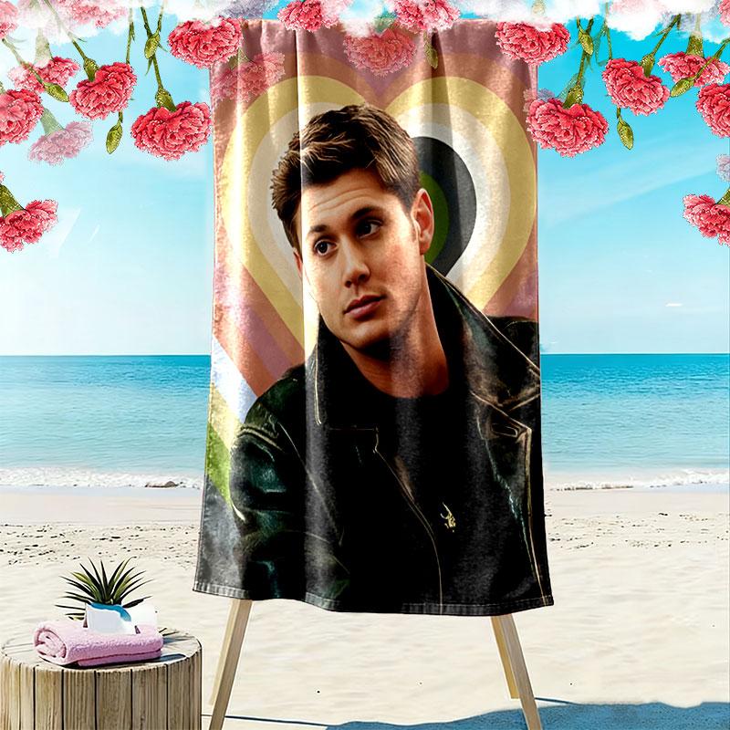 Dean Winchester Print Beach Towel, Large Soft Quick Dry Towel for Beach Camping Swimming