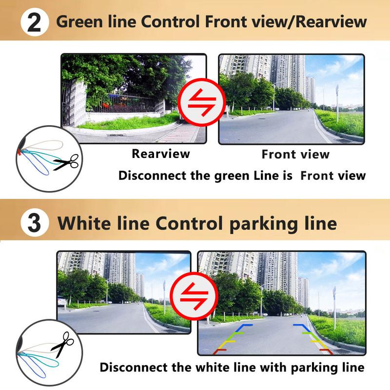 Smartour AHD 1080P Golden Len Car Rear View Camera Night Vision CCD Auto Backup Monitor 180 Degree Reversing Auto Parking Camera