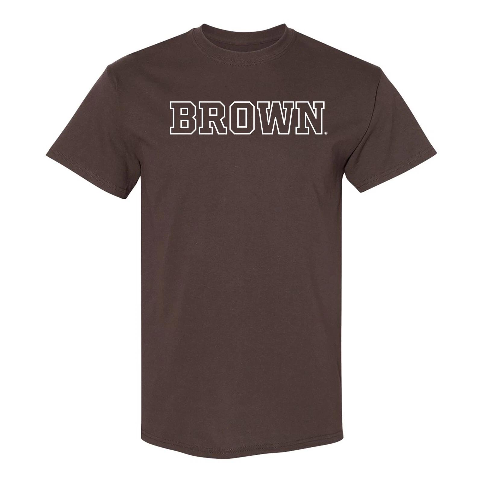 Brown University Bears Basic Block T-Shirt - Dark Chocolate M