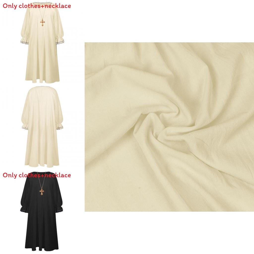 Medieval Priest Cosplay Costume With Polyester Fabric For Halloween Stage Performances