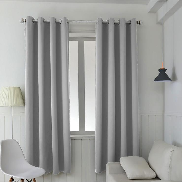 High-Precision Blackout Solid Color Curtain Cloth Window + Finished Fabric