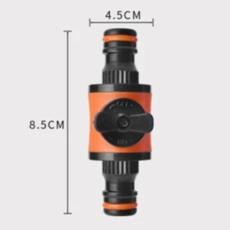 2PCS Garden Hose Shut-Off Valve Connector, Pipe Coupler Water Stop Joint for Irrigation System Repair