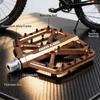 WALGUN Mtb Bicycle Pedals CNC Titanium Alloy Axis Road MTB Bike Pedals DU Bearings Non-slip 110*105mm Single 181g Cycling Parts