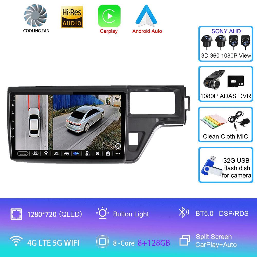Android 14 Car Radio For Honda Stepwgn 5 2015 - 2021 Right Drive Player Multimedia Navigation Stereo GPS No 2din 2 Din Dvd