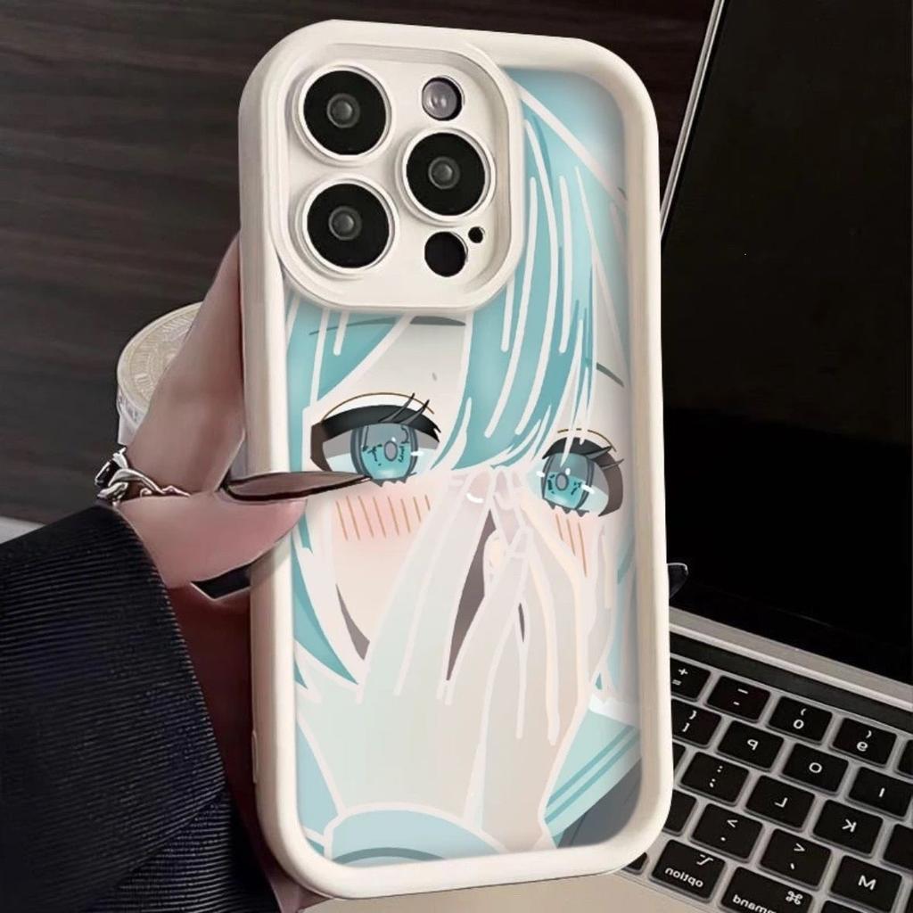 Anime Hatsune Shy Girl Applicable iPhone16Pro Mobile Phone Case 12promax Anti-drop 14 Niche XR Soft 7
