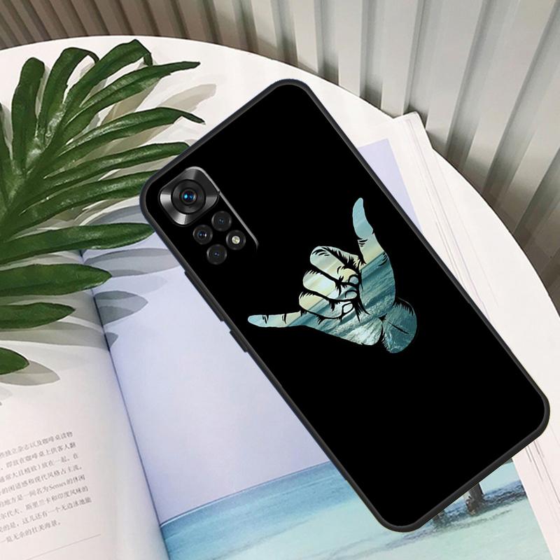 Surfer Surf Hang Loose Shaka Funda For Xiaomi Redmi Note 11 10 12 13 14 15 Pro Plus Case For Redmi 15C 10C 13C 12C 14C 15