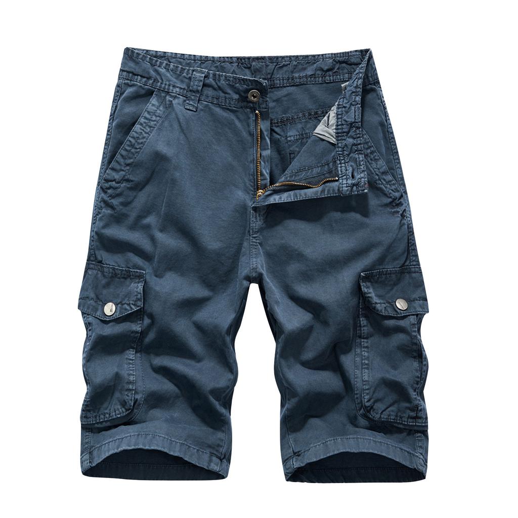 Men's Casual Color Outdoors Pocket Beach Work Trouser Cargo Shorts Pant