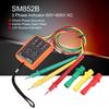 SM852B 3 Phase Rotation Tester Digital Phase Indicator Detector LED Buzzer Phase Sequence Meter Voltage Tester Tools 60V~600V AC