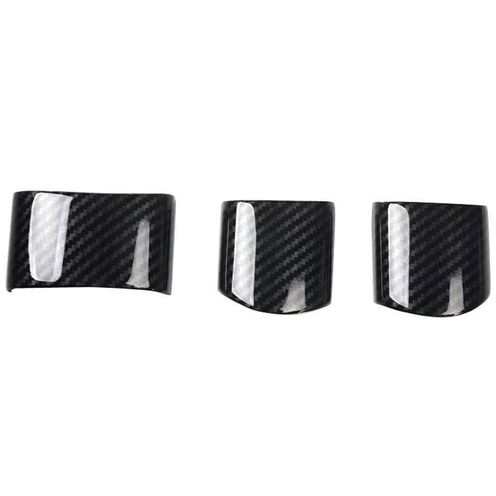 3x Carbon Fiber Steering Wheel Cover TRIM for VW Volkswagen Beetle 2003-2010