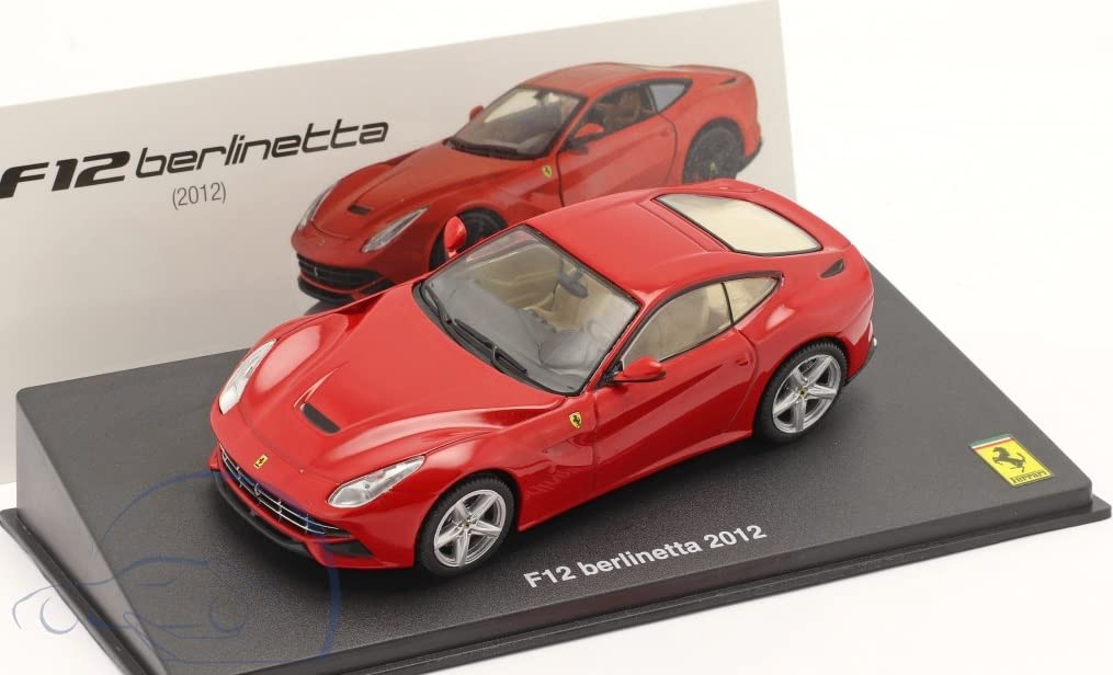 Ferrari F12 Berlinetta 2012 Scale Diecast Model Car with Case 1/43 (Red) [Used]