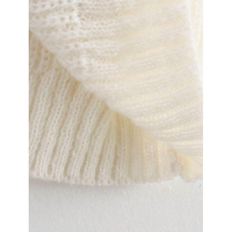 Kaslead New Arrival Women's Clothing Fashion Style Fashion Casual Easiest for Match Minimalist Bowknot Decoration Short Sleeve Knitting Sweater