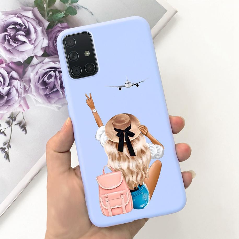 For Samsung A51 A71 A31 Phone Case Fashion Pattern Liquid Silicone Full Protection Back Cover For Samsung Galaxy A 51 71 31 Capa