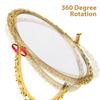 Double-sided Rotation Makeup Mirror With Frame Vintage Cosmetic Mirror  Anniversary Gift