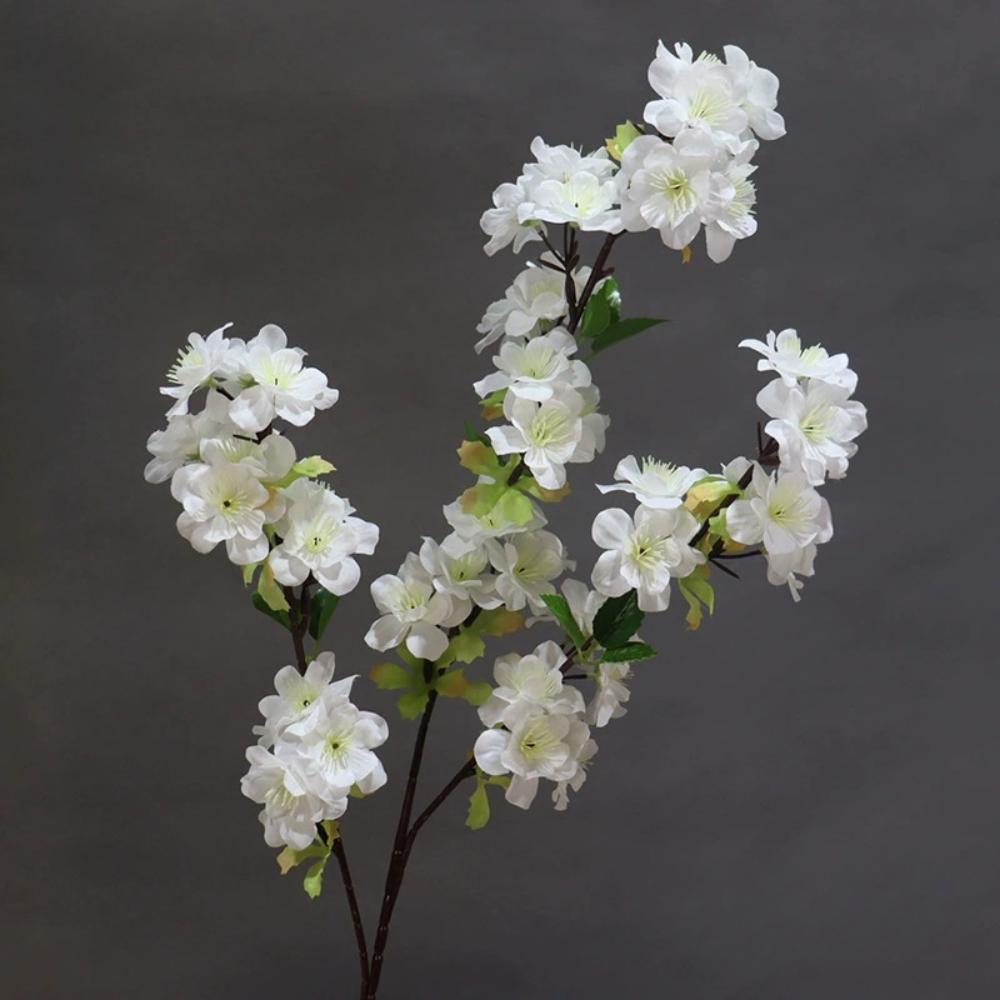 4 Pcs Cherry Blossom Branches Artificial Cherry Blossom Long Stem Artificial Flowers for Tall Vase Silk Cherry Blossom Tree Stems Spring Home Decor