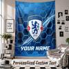 Custom Tapestry Wall Hanging, Chelsea FC Personalized Name Text Home Wall Decor