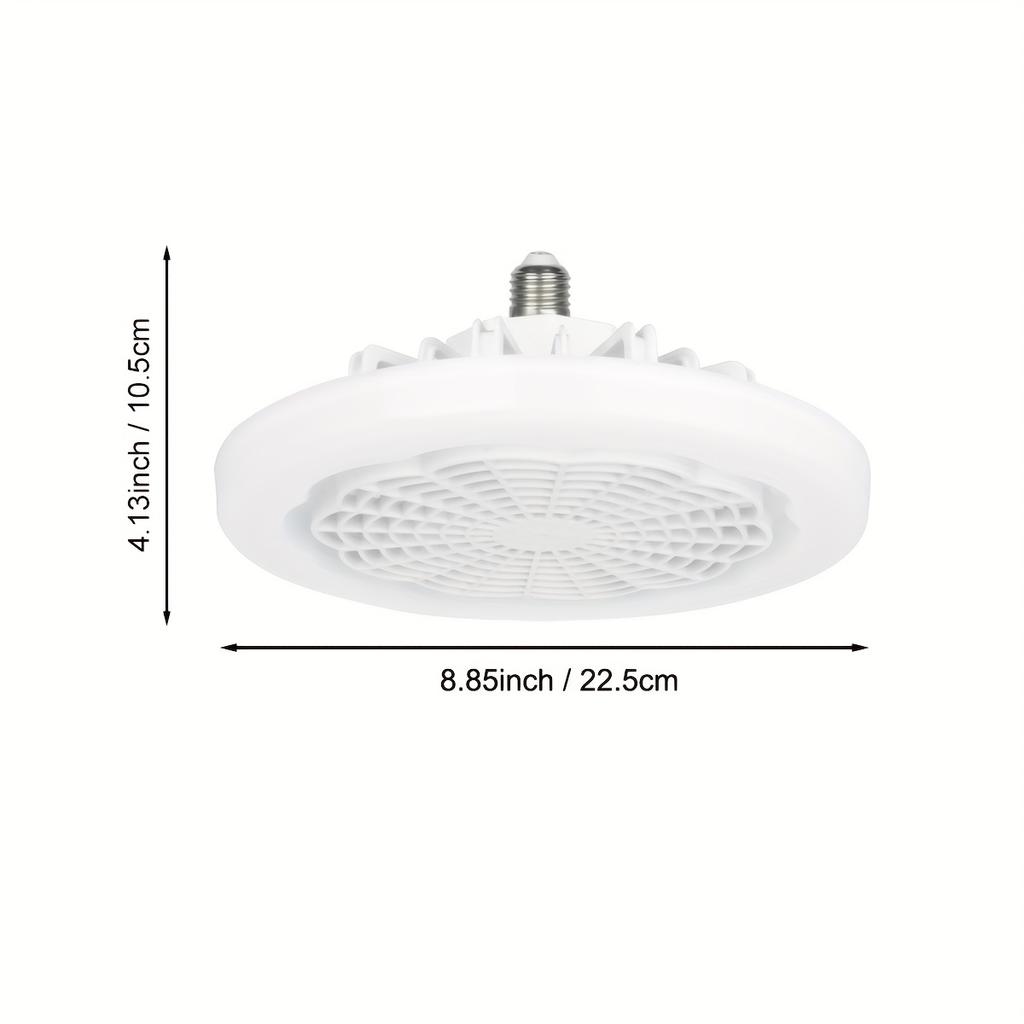 LED Fan Light with Remote Dimming And Wind Speed Control, Silent Fan Light, Ultra-thin E27 Screw Mouth Dormitory Fan Light